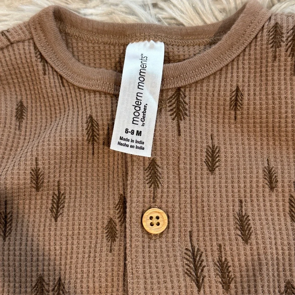 Gerber Brown Textured Kids One Piece